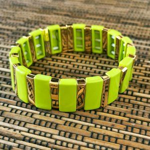 Roxanne Assoulin Green Stripe Women Bracelet